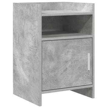vidaXL Nachtkastjes Betongrijs 40 x 36 x 60 cm Bewerkt hout, Minder dan 45 cm, Verzenden, Nieuw, 55 tot 70 cm