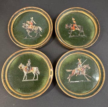 Militaire miniatuur beeldjes - Quatre médaillons cavalerie
