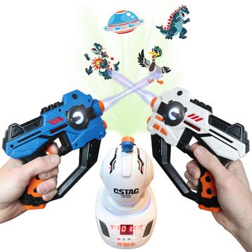 KidsTag Lasergame set - 2 Space laserguns + 1 projector, Kinderen en Baby's, Ophalen of Verzenden, Nieuw