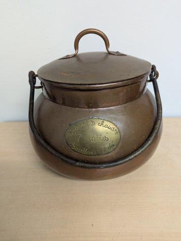 Pot - Koper, IJzer - Roodkoperen dekselpot