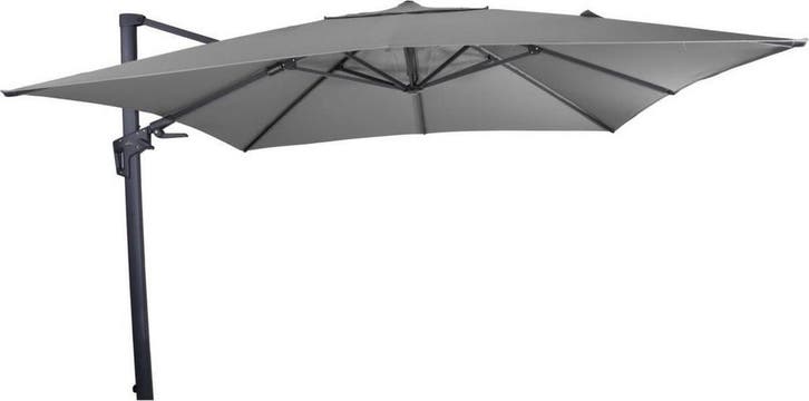 Zweefparasol VirgoFlex Grijs 300x300cm inclusief zware, Tuin en Terras, Parasols, Ophalen of Verzenden