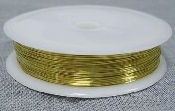 Metaaldraad Goud kleur 0,6mm dik rol van 8 meter (Nikkelv..., Ophalen of Verzenden, Nieuw, Draad