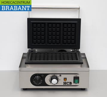 HCB RVS Wafelijzer Luikse wafels 230V Horeca, Ophalen of Verzenden, Nieuw in verpakking