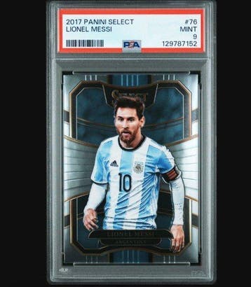 2017 Panini Select Lionel Messi #76 - PSA 9 - 1 Graded card, Nieuw