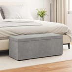 vidaXL Kruk Lichtgrijs 101 x 41 x 40 cm Velvet en, Verzenden, Nieuw