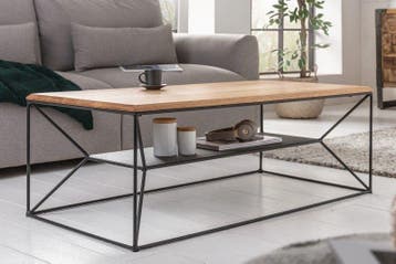 Massief houten salontafel ARCHITECTURE 110cm geolied eiken, Ophalen of Verzenden, Nieuw