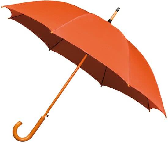 Adventure Bags Paraplu Lang - Houten Haak - Oranje, Tuin en Terras, Partytenten, Verzenden