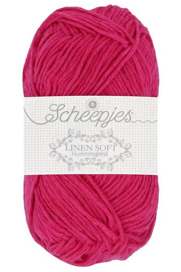 Scheepjes Linen Soft - 626 fuchsia - Linnen/Katoen Garen, Ophalen of Verzenden, Nieuw