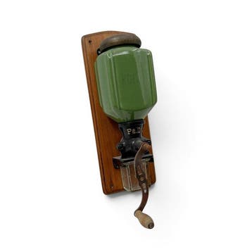 Pe-De - Koffiemolen - Hout, Metaal, Glas, Aardewerk - Wand