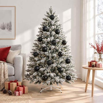 vidaXL Kerstbalset XL 15 st Zwart Dia. 10 cm Kunststof, Verzenden, Nieuw