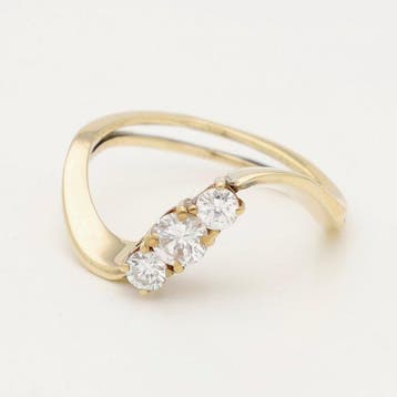 Ring - 14 karaat Geel goud Diamant (Natuurlijk), Nieuw