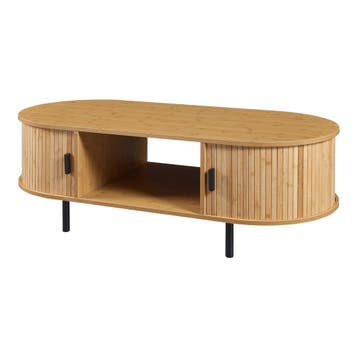 Salontafel Tvedestrand 120x55x40 cm naturel [en.casa], Huis en Inrichting, Verzenden, Nieuw
