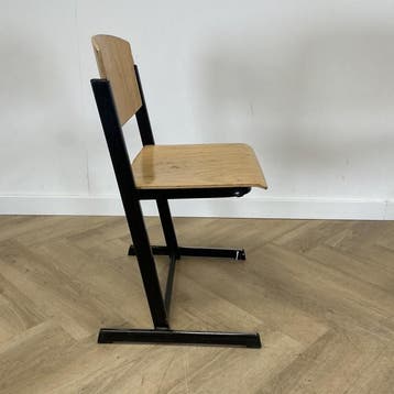 Eromes schoolstoel / stapelstoel zithoogte 46 cm, beuken -, Ophalen of Verzenden, Gebruikt, Hout, Eén