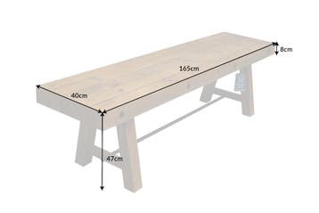 industrieele bank FINCA 165cm vintage bruin gerecycled, Huis en Inrichting, Banken | Bankstellen, Ophalen of Verzenden, Nieuw