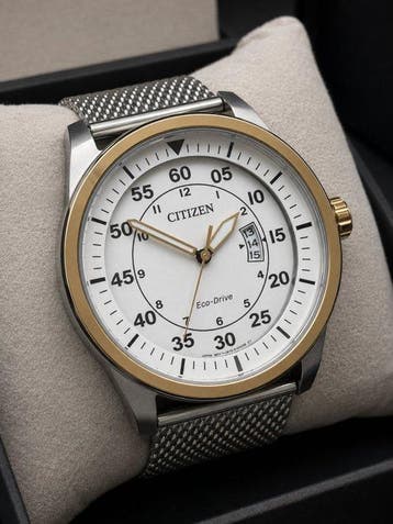 Citizen - Eco-Drive - Pilot - Gold Plated - Zonder, Nieuw