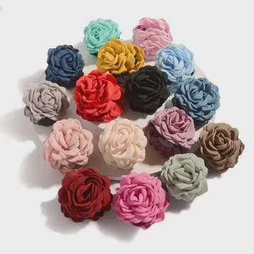 Bloem Haarclip Dames - Katoen Stof Rozen Klip - Medium Maat