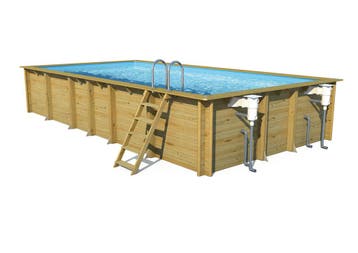 Weva rectangle 6 x 3 houten zwembad (hoogte 1,46), Verzenden, Nieuw
