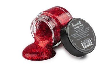 Glittergel rood superstar, Verzenden, Nieuw, Feestartikel
