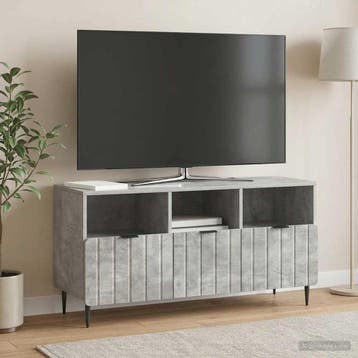 vidaXL TV-kast met lade Betongrijs 102 x 34,5 x 50 cm, Minder dan 50 cm, Verzenden, Nieuw, Minder dan 100 cm