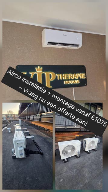 Airco met installatie Airco plaatsen Airco inclusief montage, Afstandsbediening, Verzenden, Nieuw, 3 snelheden of meer