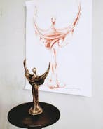 Bernard Jobin (1945-2025) - Lot d une sculpture bronze et, Antiek en Kunst, Kunst | Designobjecten