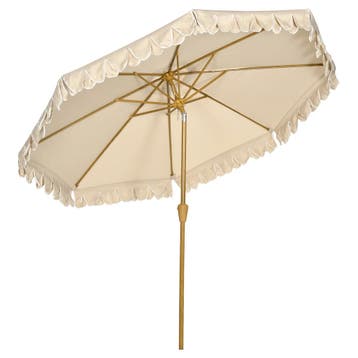 Parasol Ø264 Cm Strandparasol Met Franjes, Verstelbare Helli, Verzenden