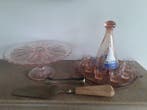 Drinkset (11) - Glas, Messing, Bakeliet - Art deco tafelset