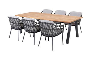 4SO Calpi/Ambassador 240x100 cm. - 7-delige tuinset OP=OP, Verzenden, Nieuw, Hout, Tuinset