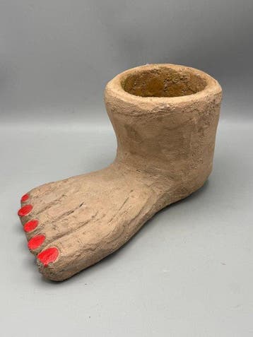 Bloempot - Aardewerk - Voet bloempot