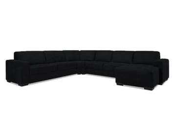 Hoekbankstel Malden - hoekbanken - Zwart, Nieuw, 150 cm of meer, Stof, 200 tot 250 cm