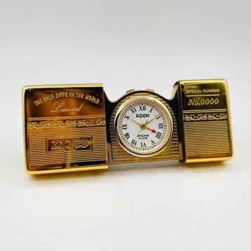 Bureauklok - Ontwerp Messing - 1990-2000 - Gold TIME TANK, Nieuw