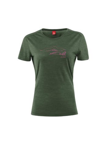 Loeffler shirt korte mouwen W Printshirt Country Merino -..., Kleding | Dames, T-shirts, Löffler, Verzenden, Nieuw, Groen