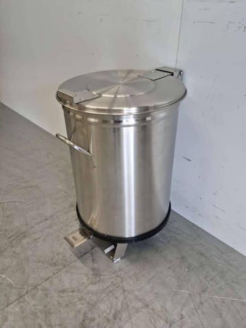 RVS Saro prullenbak afvalbak met voetpedaal 50 liter Horeca, Ophalen of Verzenden, Nieuw in verpakking