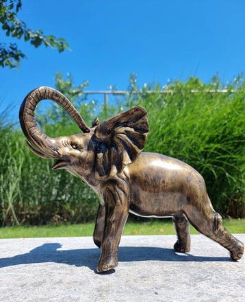 Beeldje - Elephant - Brons