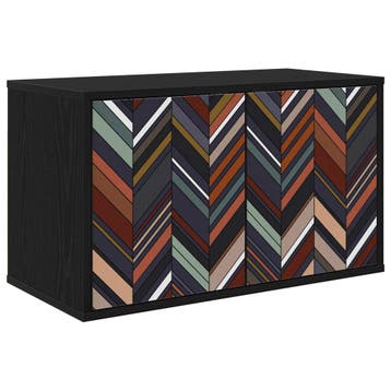 vidaXL Wandgemonteerd tv-meubel OMMEN 69 x 33 x 40 cm Zwart, Minder dan 50 cm, Verzenden, Nieuw, Minder dan 100 cm