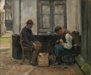 Isaac Israels (1865-1934), Navolger van - Scena di Lavoro