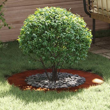 vidaXL geschikt voor platte boomring Roestig Ø50/80 cm, Verzenden, Nieuw, Metaal, 60 tot 100 cm