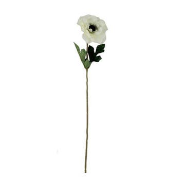 Anemoon Ivory Zijdenbloem 48 cm per stuk, Ophalen of Verzenden, Nieuw