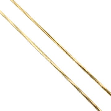 Gouden slangenschakel ketting, Ophalen of Verzenden, Gebruikt, Goud, Goud