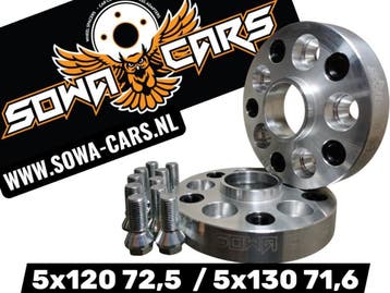 Adapters / Steekadapters 5x120 (72,5) naar 5x130 (71,6) 20mm, Verzenden