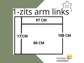 Leren elementenbank Match - element 1 zits (80) arm links, Industrieel, Modern, Scandinavisch, Nieuw, Ophalen of Verzenden, Rechte bank
