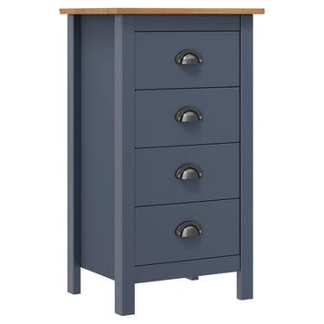 vidaXL Dressoir Hill 46x35x80 cm massief grenenhout grijs, Minder dan 50 cm, Verzenden, Nieuw, Grenenhout