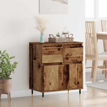 vidaXL Dressoir Oud Hout 60 x 35 x 70 cm Gemonteerd hout en, Verzenden, Nieuw, Overige houtsoorten, Minder dan 50 cm