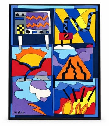 Ugo Nespolo (1941) - A Figurine, Antiek en Kunst
