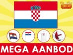 Kroatische vlaggen - Vlag Kroatie binnen 24 uur geleverd, Ophalen of Verzenden, Nieuw