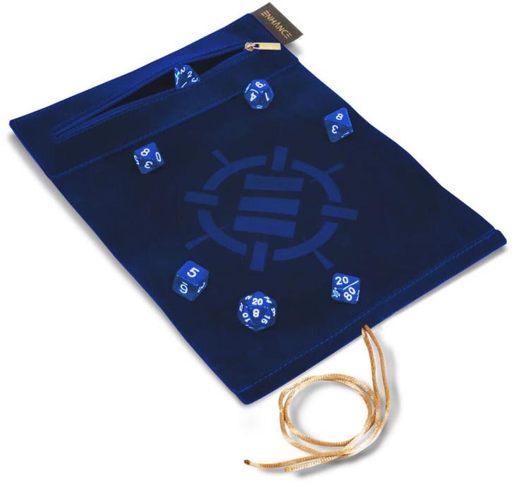 Tabletop Series - Roll on a Scroll Dice Set with Case - Blue, Hobby en Vrije tijd, Gezelschapsspellen | Bordspellen, Nieuw, Verzenden