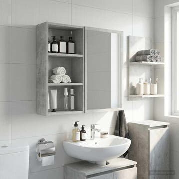 vidaXL Badkamer wandkast met plank Beton Grijs 30 x 16 x, Verzenden, Nieuw