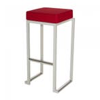Barkruk Kubo Smart Bar | Staal/Linnen | Wit/Rood | 4 stuks, Verzenden, Nieuw in verpakking