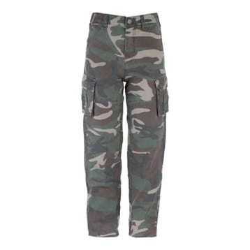 Kinder cargo broek Stonewashed - Woodland - Maat 146-152, Verzenden, Nieuw