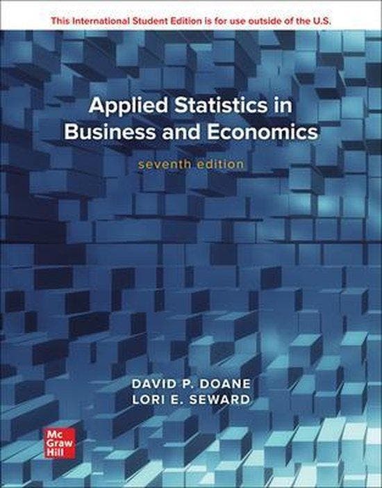 ISE Applied Statistics in Business and, 9781260597646, Boeken, Studieboeken en Cursussen, Zo goed als nieuw, HBO, Verzenden
